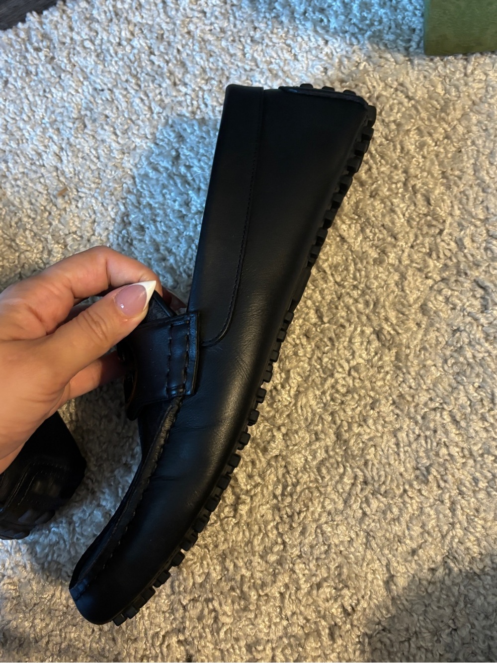 Gucci Black GG Canvas & Leather Slip-On Loafers with Interlocking G - Picture 8 of 11